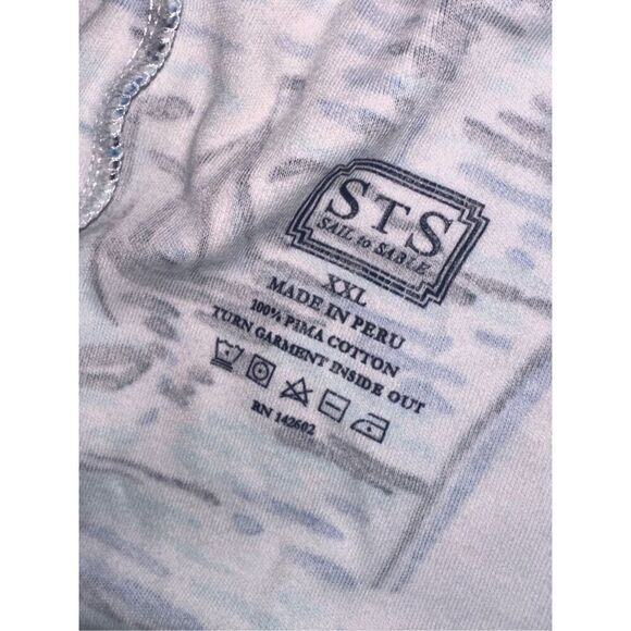 EXCELLENT CONDITION Sail To Sable STS Blue/White Sailboats, PIMA Cotton SAILBOAT - Picture 6 of 8